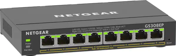 8-Port Gigabit Ethernet PoE+ Plus Switch (GS308EP) - Netgear - Switchs et Hubs - visuel 3