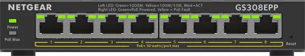 8-Port Gigabit Ethernet High-Power PoE+ Plus Switch (GS308EPP) - Netgear - Switchs et Hubs - visuel 2