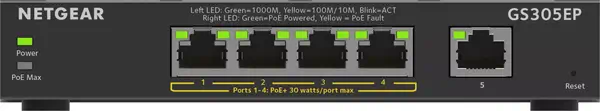 NETGEAR 5PT GE Plus Switch W/POE+ - Netgear - Switchs et Hubs - visuel 2