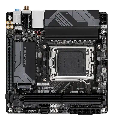 B650I AX Carte mère - AMD Ryzen série 9000, VRM 5+2+1 phases, jusqu'à 6400 MHz DDR5 (OC), 1xPCIe 4.0 - Gigabyte - visuel 4
