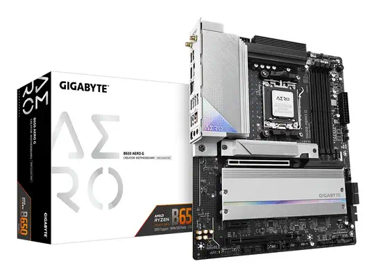 B650 AERO G Carte mère - Compatible avec les processeurs AMD Ryzen série 9000, jusqu'à 8000 MHz DDR5 - Gigabyte - visuel 1