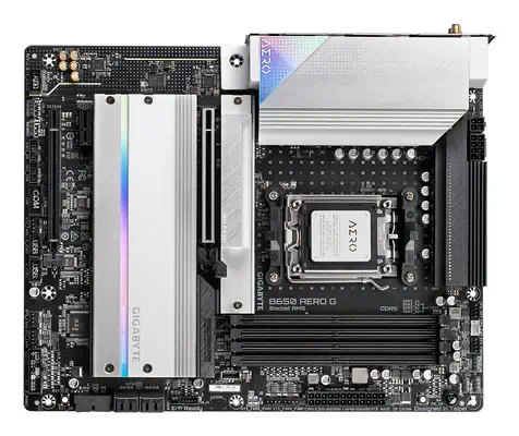 B650 AERO G Carte mère - Compatible avec les processeurs AMD Ryzen série 9000, jusqu'à 8000 MHz DDR5 - Gigabyte - visuel 3