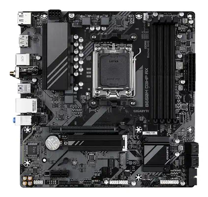 B650M D3HP AX Carte mère - AMD Ryzen série 9000, VRM 5+2+2 phases, jusqu'à 8000 MHz DDR5 (OC), 2xPCI - Gigabyte - visuel 2