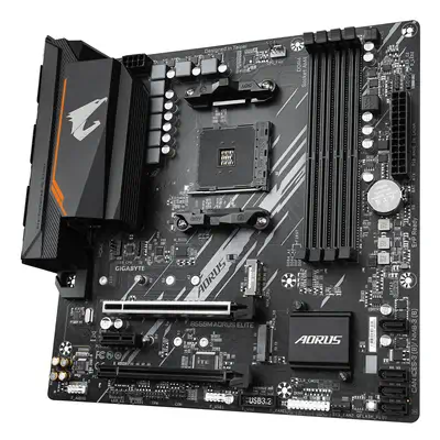 B550M AORUS ELITE Carte mère - Processeurs AMD Ryzen 5000, VRM 5+3 phases, jusqu'à 4733 MHz DDR4, 1x - Gigabyte - visuel 4