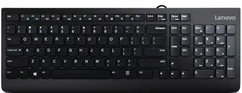 Revendeur officiel Lenovo 300 clavier Universel USB QWERTY Anglais américain Noir