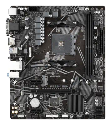 Carte mère A520M S2H - Prend en charge les processeurs AMD Ryzen série 5000 AM4, VRM numérique pur 4 - Gigabyte - visuel 2