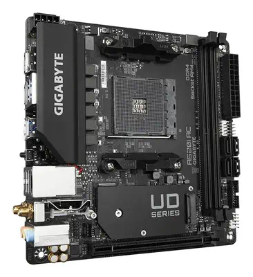 A520I AC Carte Mère - Prend en charge les processeurs AMD Ryzen 5000 Series AM4, 6 phases VRM numéri - Gigabyte - Carte mère - visuel 3
