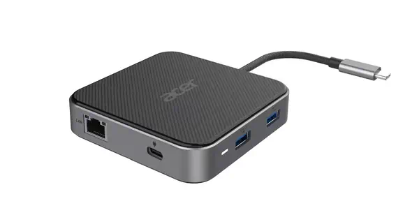 Acer 7-in-1 USB 4 Dongle Avec fil USB4 Noir, Argent - Station d'accueil pour portable - visuel 3