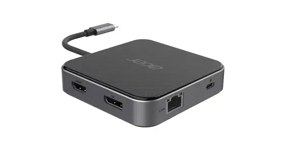 Acer 7-in-1 USB 4 Dongle Avec fil USB4 Noir, Argent - Station d'accueil pour portable - visuel 1