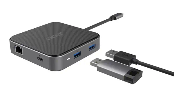 Acer 7-in-1 USB 4 Dongle Avec fil USB4 Noir, Argent - Station d'accueil pour portable - visuel 2