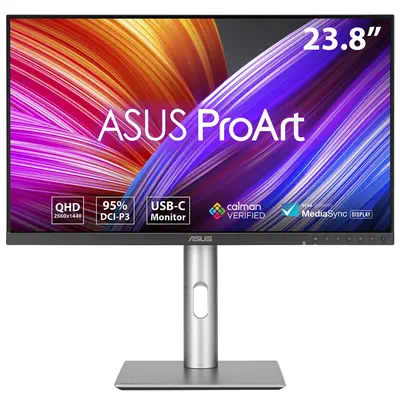 ASUS ProArt Display PA24ACRV écran plat de PC 60,5 cm (23.8") 2560 x 1440 pixels Quad HD LCD Noir - Asus - Ecran Ordinateur - visuel 1