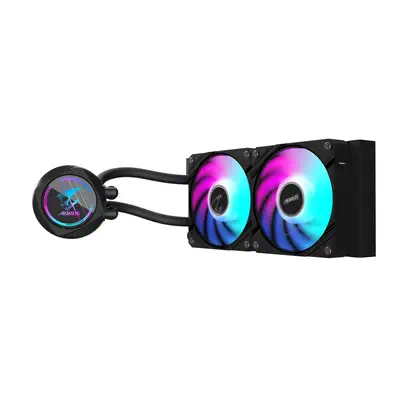 AORUS WATERFORCE II 240 Refroidisseur liquide pour processeur AIO - 2x ventilateurs ARGB de 120 mm,  - Gigabyte - Refroidissement PC - visuel 3