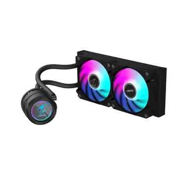 AORUS WATERFORCE II 240 Refroidisseur liquide pour processeur AIO - 2x ventilateurs ARGB de 120 mm,  - Gigabyte - Refroidissement PC - visuel 2