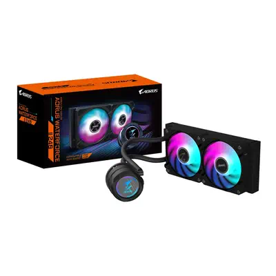 AORUS WATERFORCE II 240 Refroidisseur liquide pour processeur AIO - 2x ventilateurs ARGB de 120 mm,  - Gigabyte - Refroidissement PC - visuel 1