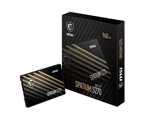MSI Spatium S270 SATA 2.5 960GB 960 Go 2.5" Série ATA III 3D NAND - Disque dur SSD - visuel 1