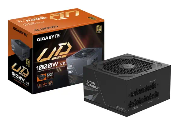 UD1000GM PG5 V2 Bloc d’Alimentation – PCIe Gen 5.1, 80 PLUS Gold, Conception entièrement modulaire,  - Gigabyte - Boitier d'alimentation - visuel 1