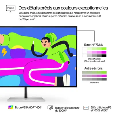Écran 4K Thunderbolt 4 HP Série 7 Pro 31,5 pouces - 732pk - Ecran Ordinateur - visuel 8