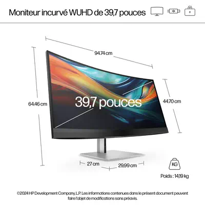 Écran de conférence 5K2K HP Série 7 Pro 39,7 pouces - 740pm - Ecran Ordinateur - visuel 5