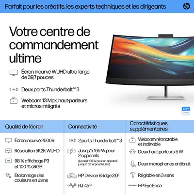 Écran de conférence 5K2K HP Série 7 Pro 39,7 pouces - 740pm - Ecran Ordinateur - visuel 9