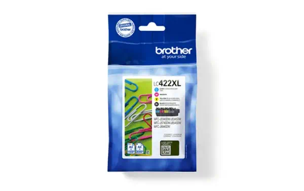 Brother LC422XLVALDR cartouche d'encre 4 pièce(s) Original Rendement élevé (XL) Noir, Cyan, Magenta, - Cartouches d'encre - visuel 1