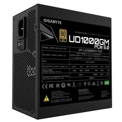 GIGABYTE UD1000GM PG5 unité d'alimentation d'énergie 1000 W 20+4 pin ATX ATX Noir - Gigabyte - Boitier d'alimentation - visuel 5