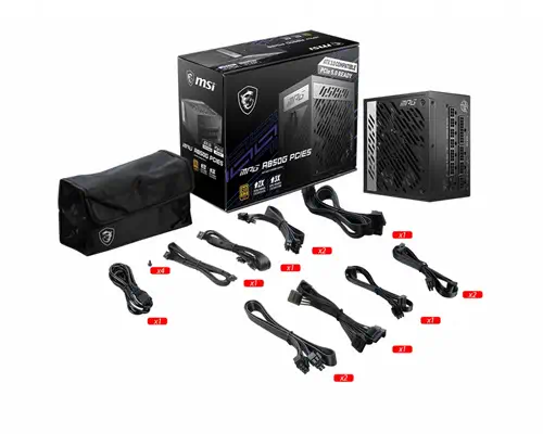 MSI MPG A850G PCIE5 unité d'alimentation d'énergie 850 W 24-pin ATX ATX Noir - Boitier d'alimentation - visuel 5