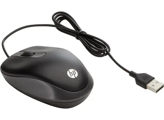 HP USB Travel Mouse souris Voyage Ambidextre USB Type-A Optique 1000 DPI - Souris - visuel 1