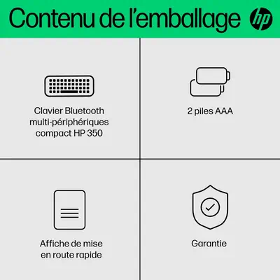 Clavier Bluetooth multi-périphériques compact HP 350 - visuel 10