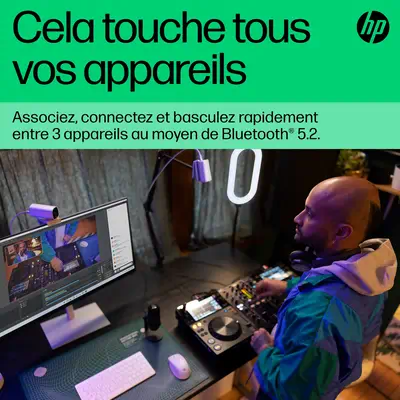 Clavier Bluetooth multi-périphériques compact HP 350 - visuel 8
