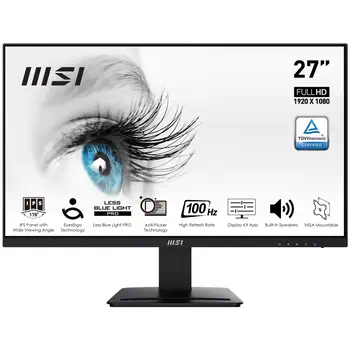 MSI Pro MP273A écran plat de PC 68,6 cm (27") 1920 x 1080 pixels Full HD LED Noir avantages
