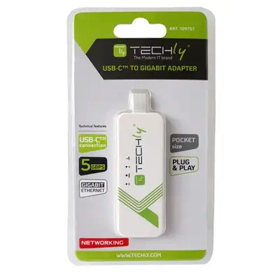 Techly IADAP USB31-ETGIGA3 carte réseau Ethernet 5000 Mbit/s - Carte Réseau - visuel 2