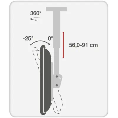 Techly ICA-CPLB 946S montage des affichages de messages 177,8 cm (70") Noir - Accessoire Moniteur - visuel 10