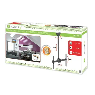 Techly ICA-CPLB 946S montage des affichages de messages 177,8 cm (70") Noir - Accessoire Moniteur - visuel 2