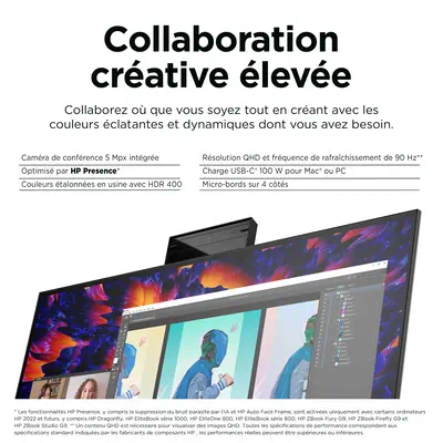 Écran de conférence HP Z24m G3 QHD - Ecran Ordinateur - visuel 8