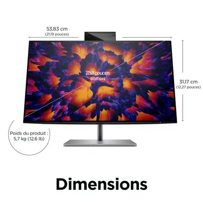 Écran de conférence HP Z24m G3 QHD - Ecran Ordinateur - visuel 5