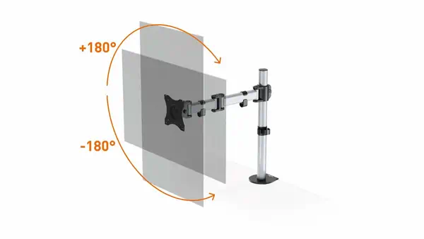 Durable 509423 support d'écran plat pour bureau 68,6 cm (27") Mur Argent - Accessoire Moniteur - visuel 6