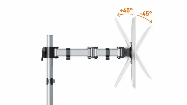 Durable 509423 support d'écran plat pour bureau 68,6 cm (27") Mur Argent - Accessoire Moniteur - visuel 4