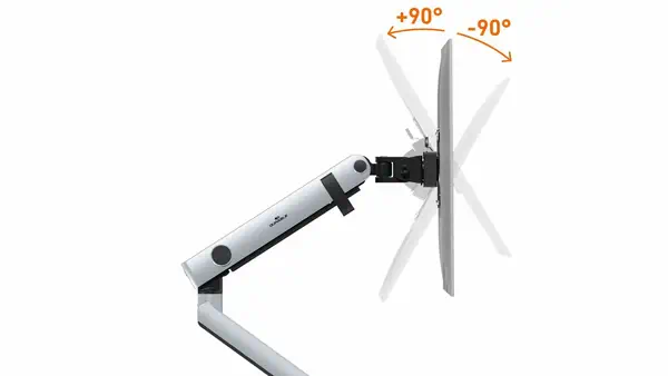 Durable 509623 support d'écran plat pour bureau 81,3 cm (32") Mur Argent - Accessoire Moniteur - visuel 4