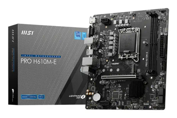 MSI PRO H610M-E carte mère Intel H610 LGA 1700 micro ATX - Carte mère - visuel 1