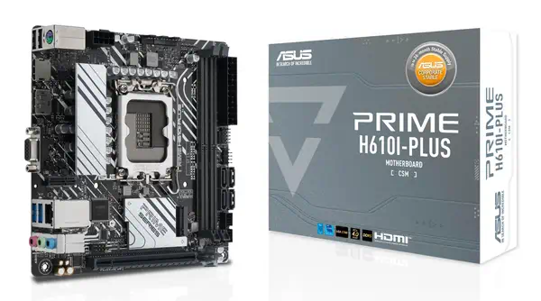 ASUS PRIME H610I-PLUS-CSM Intel H610 LGA 1700 mini ITX - Asus - Carte mère - visuel 1