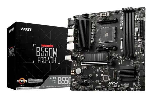 MSI B550M PRO-VDH carte mère AMD B550 Emplacement AM4 micro ATX - Carte mère - visuel 1