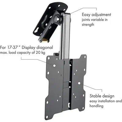 Techly ICA-CPLB 222 support pour téléviseur 94 cm (37") Noir, Argent - Accessoire Affichage - visuel 7