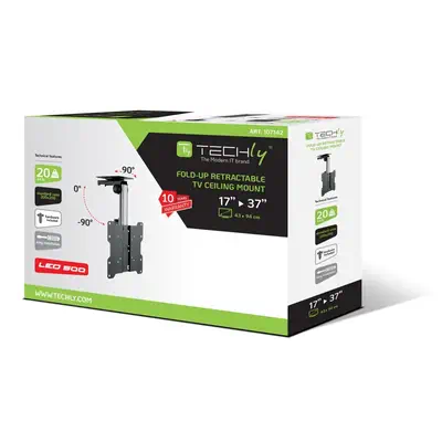 Techly ICA-CPLB 222 support pour téléviseur 94 cm (37") Noir, Argent - Accessoire Affichage - visuel 2