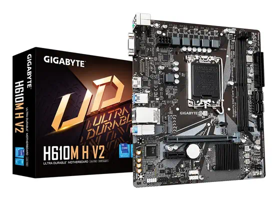 H610M H V2 Carte mère - Compatible avec processeurs Intel Core 14th CPUs, 4+1+1 Hybrid Digital VRM,  - Gigabyte - visuel 1