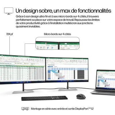Écran FHD 23,8 pouces HP Série 7 Pro - 724pf - Ecran Ordinateur - visuel 8