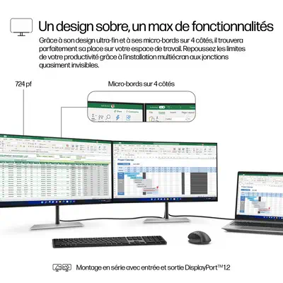 Écran Full HD 23,8 pouces HP Série 7 Pro – 724pf Sans PVC - Ecran Ordinateur - visuel 5