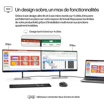 Écran WUXGA 24 pouces HP Série 7 Pro - 724pn - Ecran Ordinateur - visuel 6