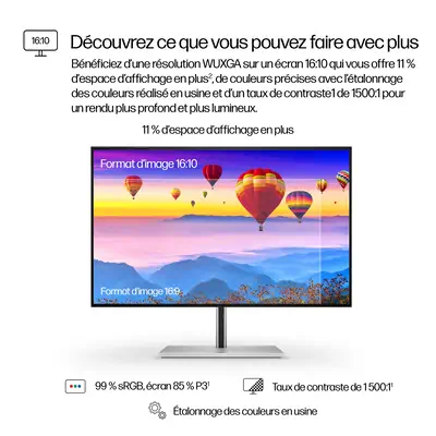 Écran WUXGA USB-C 24 pouces HP Série 7 Pro - 724pu - Ecran Ordinateur - visuel 5