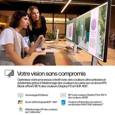 Écran QHD HP Series 7 Pro 27 pouces - 727pq Sans PVC - Ecran Ordinateur - visuel 6