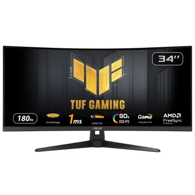 ASUS TUF Gaming VG34VQ3B écran plat de PC 86,4 cm (34") 3440 x 1440 pixels UltraWide Quad HD LED Noi - Asus - Ecran Ordinateur - visuel 1